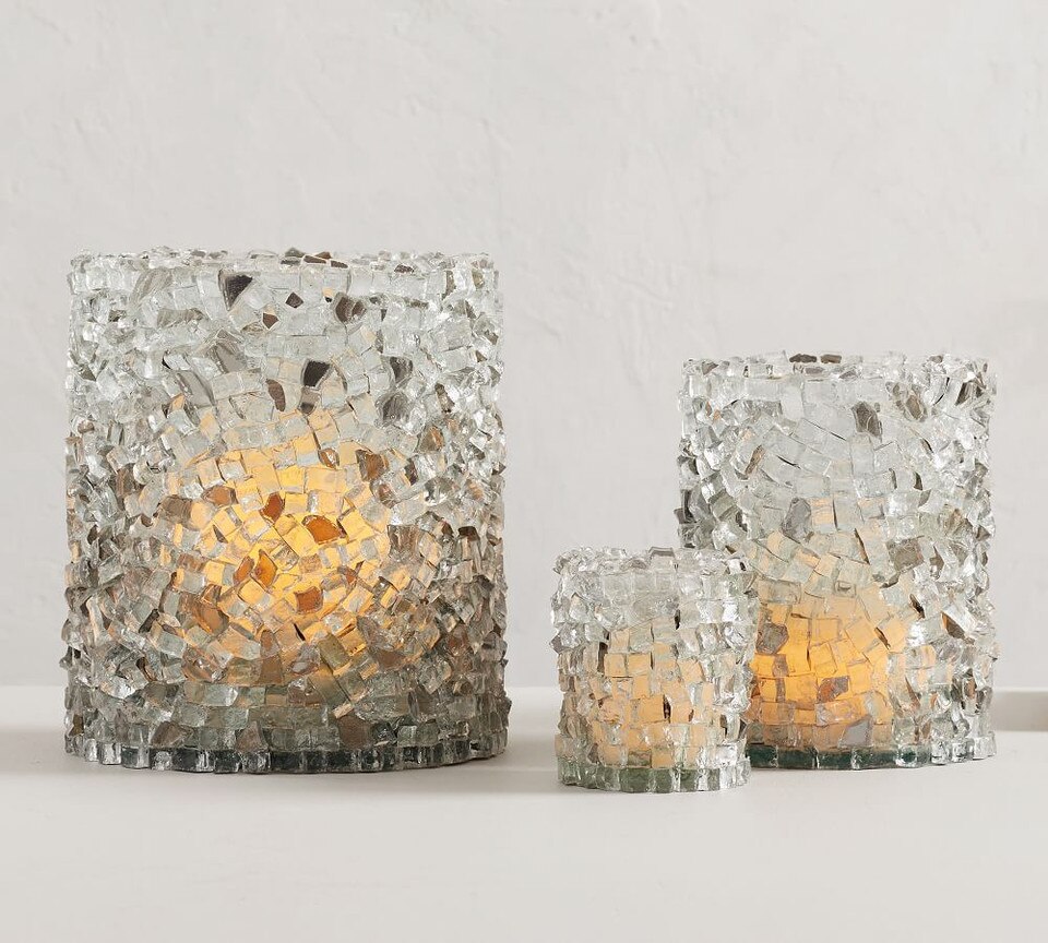 Rock Crystal Candle Holders
